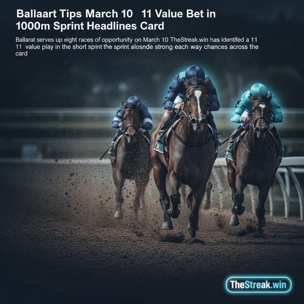 Ballarat Tips March 10: $11 Value Bet in 1000m Sprint Headlines Card - Image 1