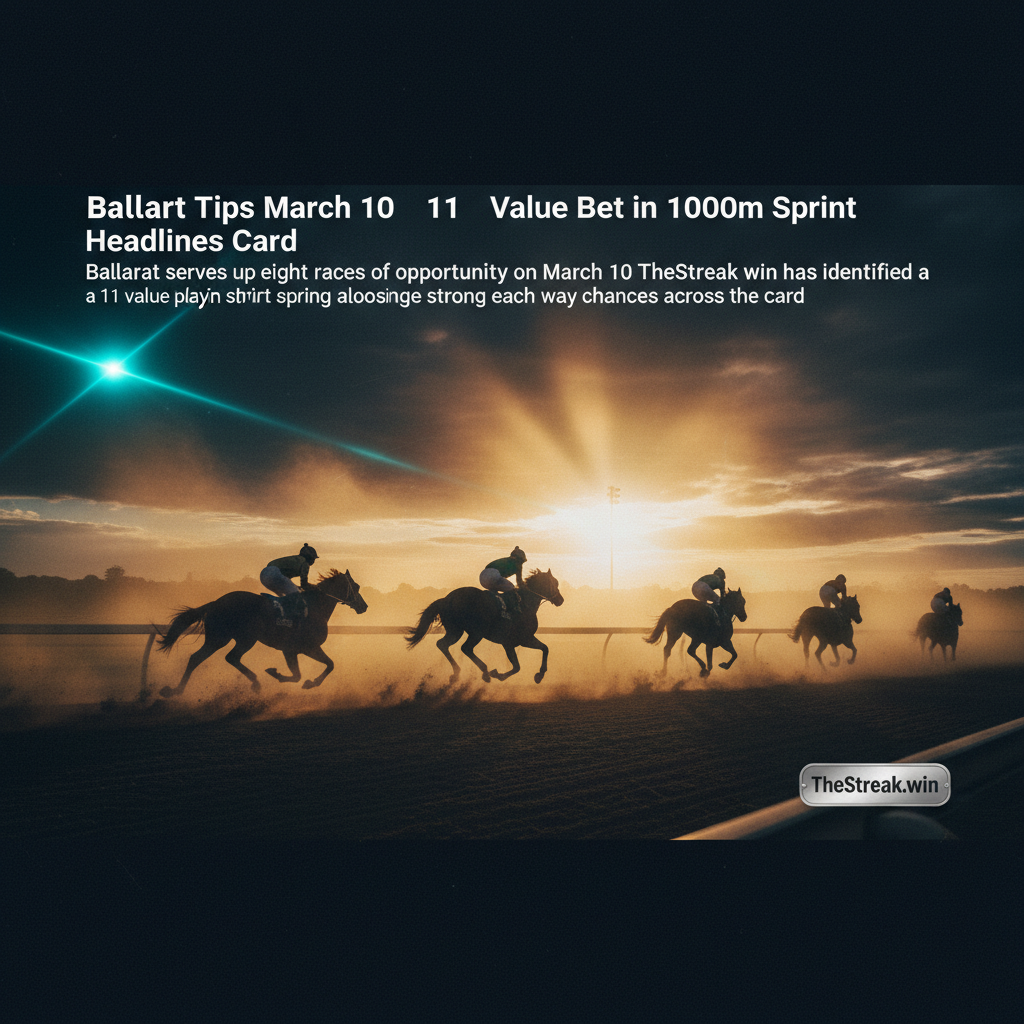 Ballarat Tips March 10: $11 Value Bet in 1000m Sprint Headlines Card - Image 3