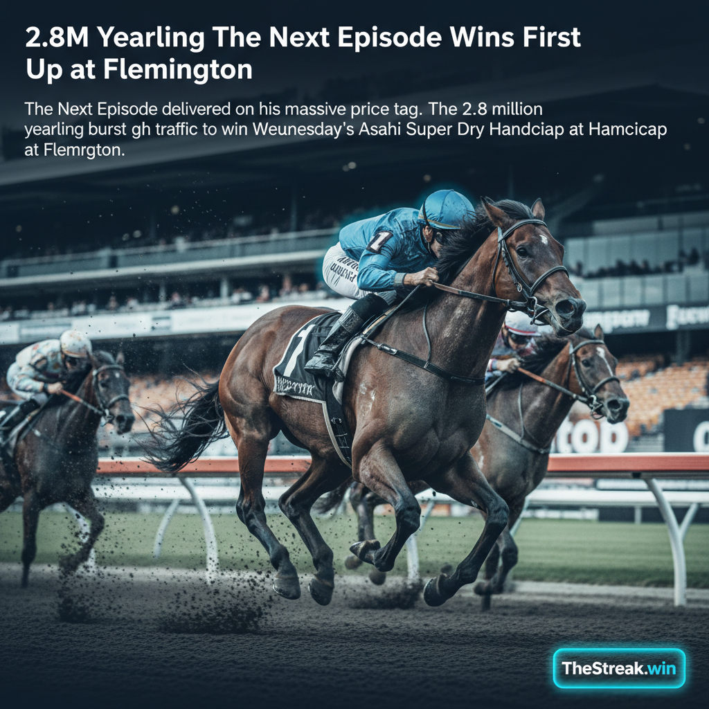 $2.8M Yearling The Next Episode Wins First-Up at Flemington - Image 1